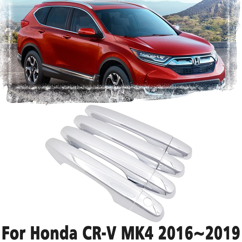 Luxury chrome door handle cover trim protection cover for Honda CR-V MK4 RW1 RW6 RT5 RT6 2016~2019 Car accessory sticker
Luxury chrome door handle cover trim protection cover for Honda CR-V MK4 RW1 RW6 RT5 RT6 2016~2019 Car accessory sticker