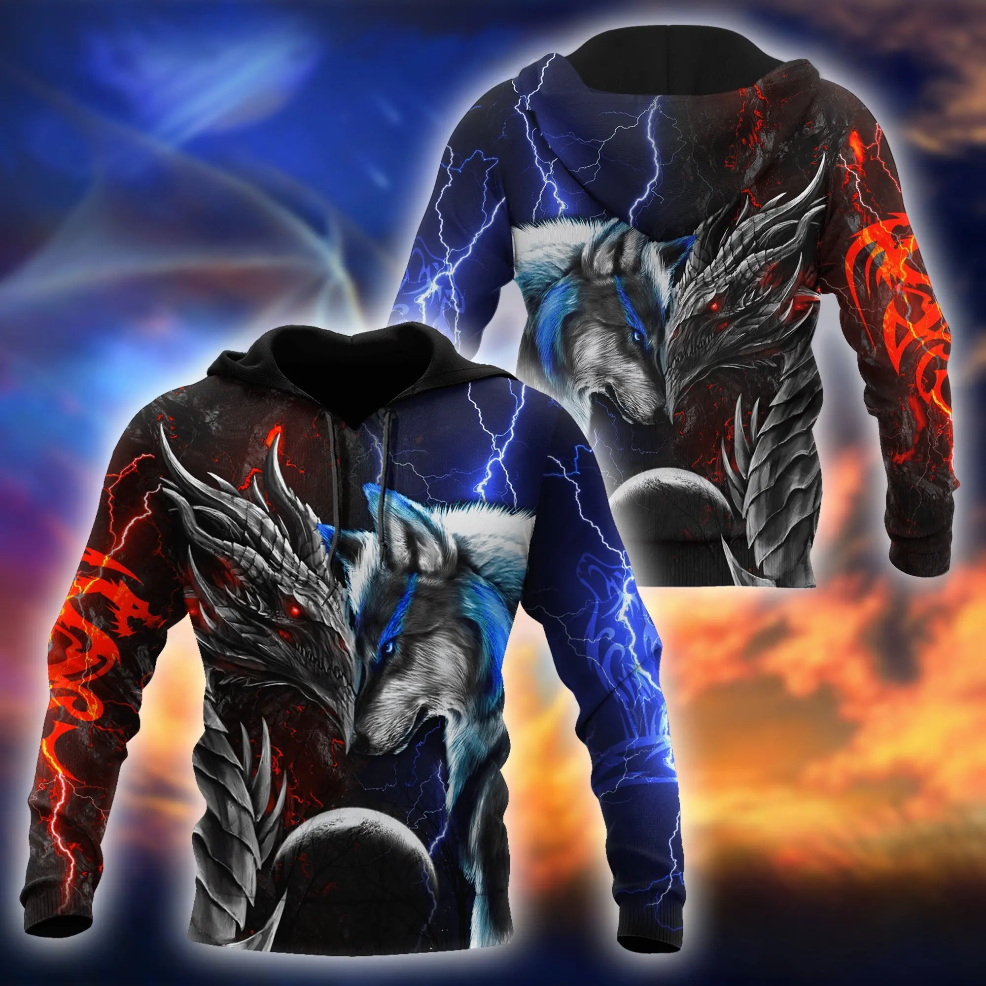 Red & blue dragon & wolf 3D Printed Fashion Mens Autumn Hoodies Sweatshirt Unisex Streetwear Casual Zip Jacket Pullover KJ494
Red & blue dragon & wolf 3D Printed Fashion Mens Autumn Hoodies Sweatshirt Unisex Streetwear Casual Zip Jacket Pullover KJ494