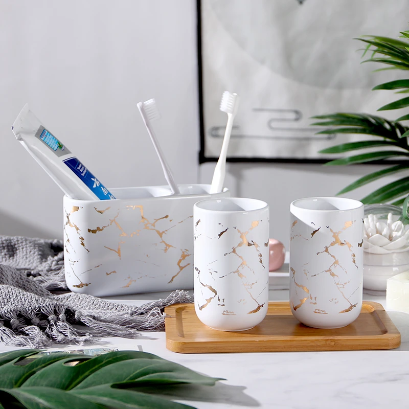 4pcs Marble Imitation Ceramic Bathroom Accessories Set Lotion Bottle Tumbler Liquid Soap Dispenser Soap Dish Bathroom Supplies
4pcs Marble Imitation Ceramic Bathroom Accessories Set Lotion Bottle Tumbler Liquid Soap Dispenser Soap Dish Bathroom Supplies