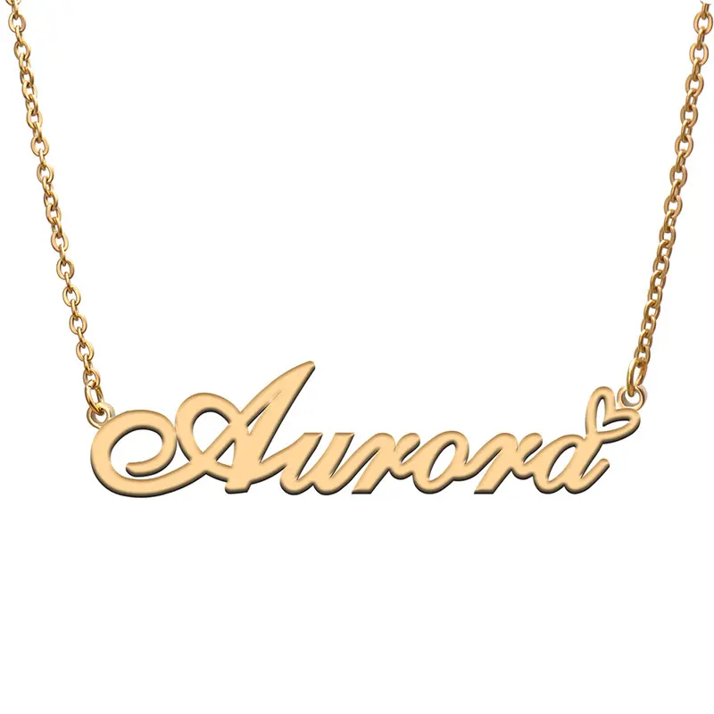 Aurora with Heart Name Necklace for Women Stainless Steel Jewelry Nameplate Pendant Femme Mother Child Girls Gift
Aurora with Heart Name Necklace for Women Stainless Steel Jewelry Nameplate Pendant Femme Mother Child Girls Gift