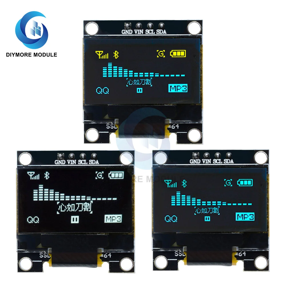 0.96 inch 128*64 OLED Display Module Blue/White/Yellow Driver Controller LCD Screen IIC I2C Interface 4 Pin For Arduino
0.96 inch 128*64 OLED Display Module Blue/White/Yellow Driver Controller LCD Screen IIC I2C Interface 4 Pin For Arduino