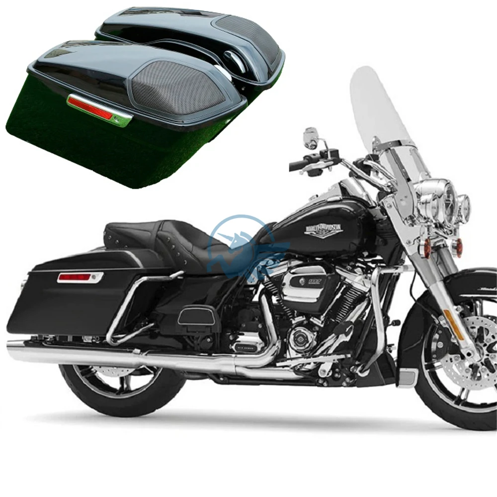 ABS Hard Saddle Bags Side Case Waterproof Saddlebags Speaker Lid for Harley Touring CVO Road King Street Ultra Electra Glide
ABS Hard Saddle Bags Side Case Waterproof Saddlebags Speaker Lid for Harley Touring CVO Road King Street Ultra Electra Glide