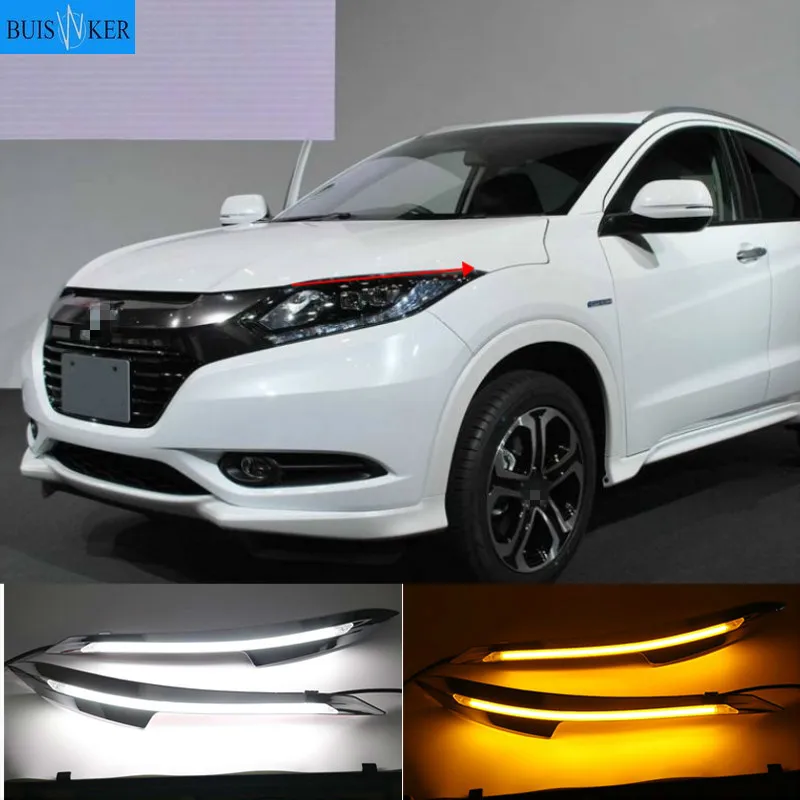 2Pcs For Honda HR-V HRV Vezel 2014 2015 2016 2017 DRL fog lamp Daytime Running Lights with yellow turn signal
2Pcs For Honda HR-V HRV Vezel 2014 2015 2016 2017 DRL fog lamp Daytime Running Lights with yellow turn signal
