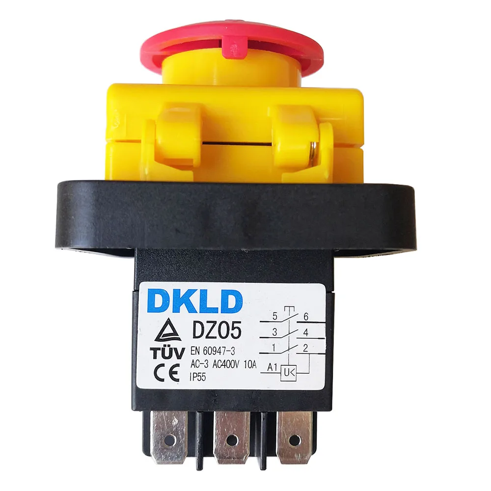 DKLD Electromagnetic Switches Emergency Stop Pushbutton Switch for Bench Drill DZ05 7Pins 400V IP55
DKLD Electromagnetic Switches Emergency Stop Pushbutton Switch for Bench Drill DZ05 7Pins 400V IP55