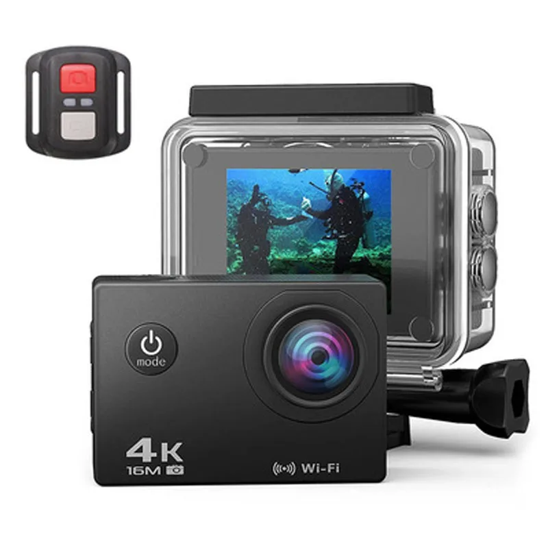 New Ultra HD 4K Action Camera WiFi 12MP 2 inch 30M Go Waterproof Pro 170D Outdoor Diving Camera with Remote Control Motorcycle
New Ultra HD 4K Action Camera WiFi 12MP 2 inch 30M Go Waterproof Pro 170D Outdoor Diving Camera with Remote Control Motorcycle
