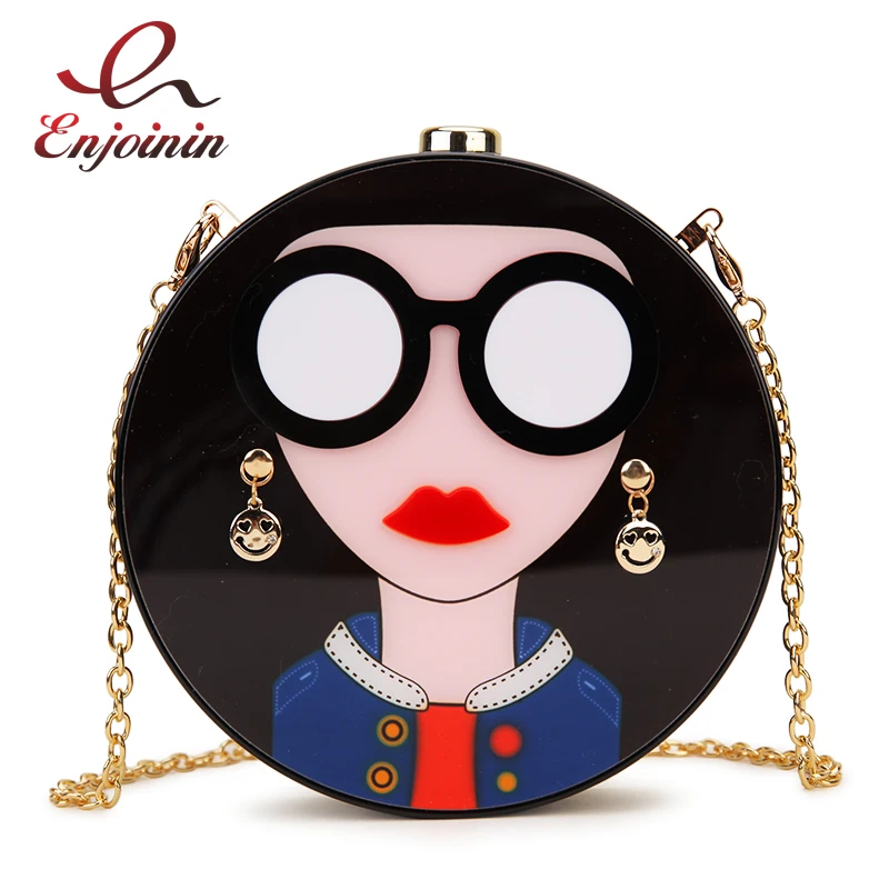 Fashion design cartoon sexy woman acrylic round shape party clutch bag evening bag female chain purse shoulder bag handbag flap
Fashion design cartoon sexy woman acrylic round shape party clutch bag evening bag female chain purse shoulder bag handbag flap