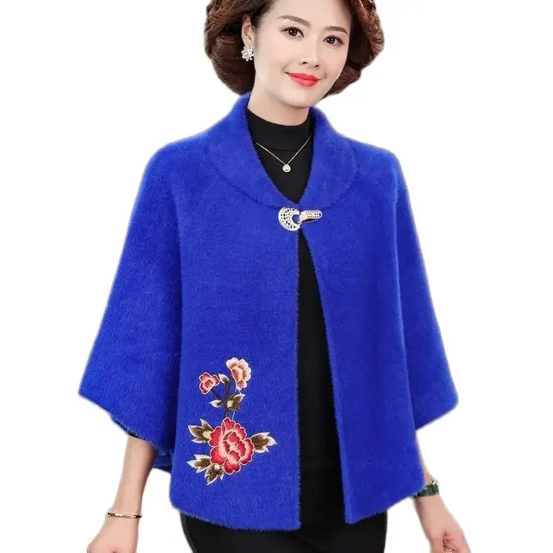 New 2021Middle-Aged Mother Short Women's Coat Autumn Winter Imitate Mink Fleece Shawl Jacket Elegant Women Wedding Clothing
New 2021Middle-Aged Mother Short Women's Coat Autumn Winter Imitate Mink Fleece Shawl Jacket Elegant Women Wedding Clothing