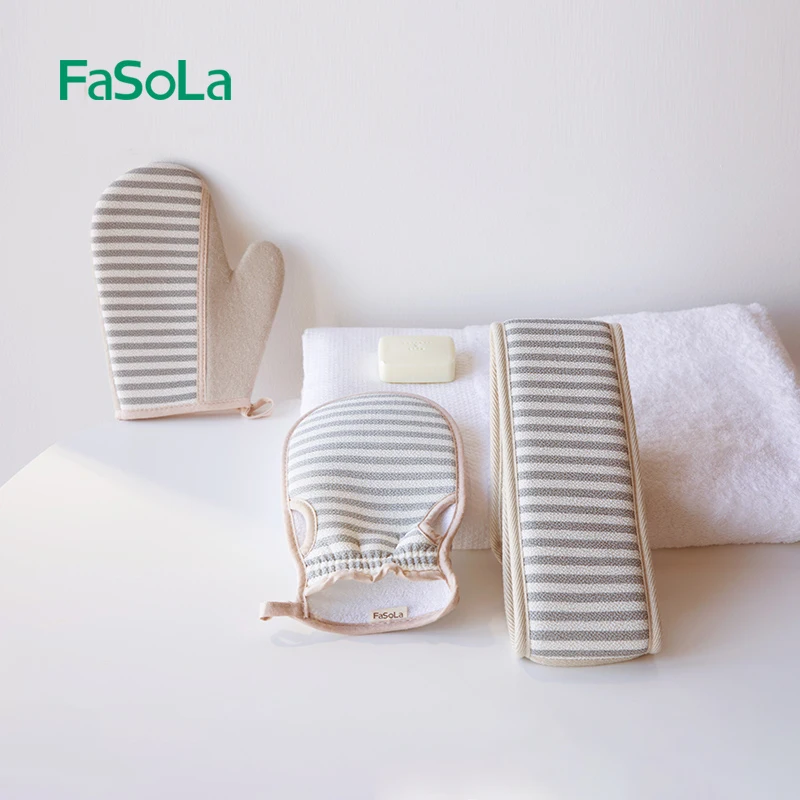 FaSoLa Glove for Bath and Sauna Double Sided Rubbing Home Shower Bath Towel Scrubbing Body Wash Belt Bathroom Accessories
FaSoLa Glove for Bath and Sauna Double Sided Rubbing Home Shower Bath Towel Scrubbing Body Wash Belt Bathroom Accessories