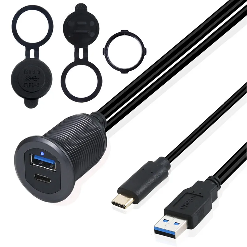 LED light Type C3.1 and USB 3.0 Male to Female AUX Car Mount Flush Cable Waterproof Extension for Car Truck Boat Motorcycle Dash
LED light Type C3.1 and USB 3.0 Male to Female AUX Car Mount Flush Cable Waterproof Extension for Car Truck Boat Motorcycle Dash