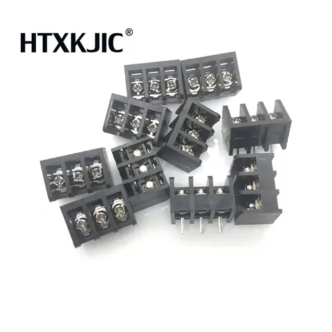 100PCS 6.35MM PITCH BARRIER TERMINAL BLOCKS CONNECTOR 2/3/4/5/6/7-30PIN HB611 STRAIGHT PIN BLACK Environmental Protection