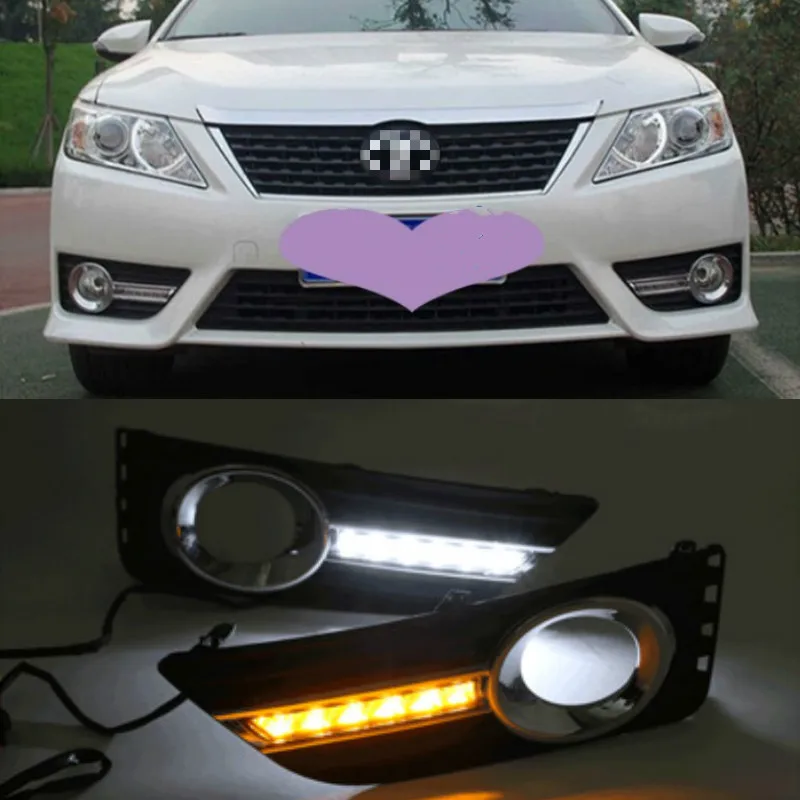 1 Pair Car LED DRL Daytime Running Lights fog lamp cover Daylight Turn yellow and night blue For Toyota Camry 2012
1 Pair Car LED DRL Daytime Running Lights fog lamp cover Daylight Turn yellow and night blue For Toyota Camry 2012