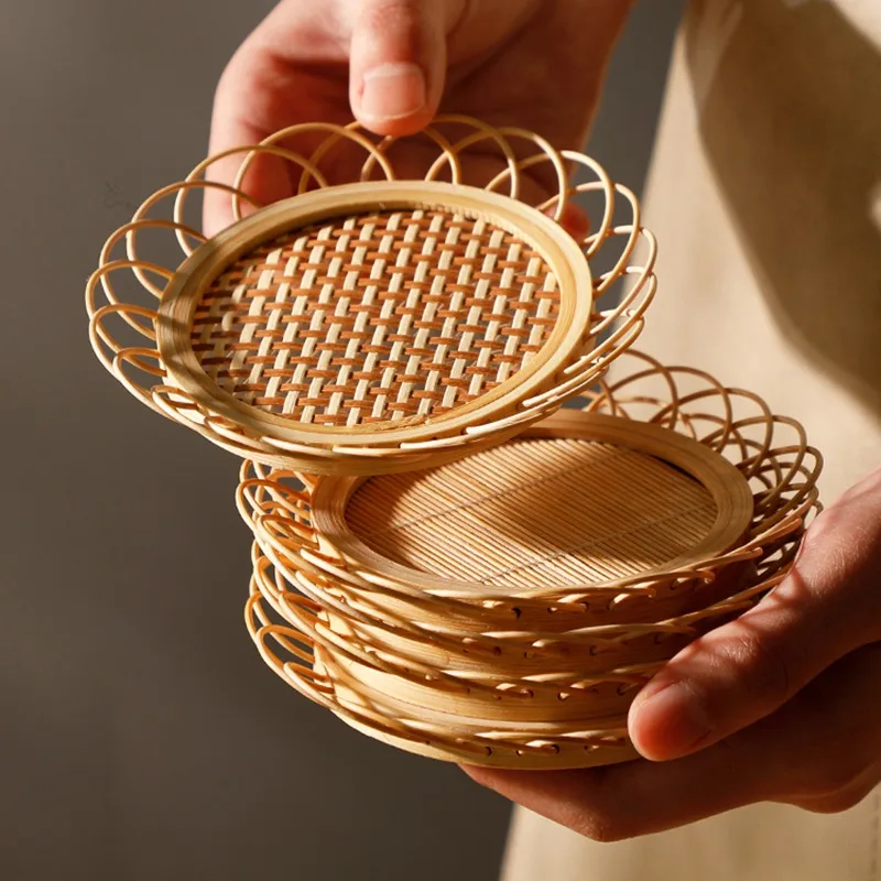 Bamboo Woven Saucer Mat Drink Cup Coasters Tea Pad Non-slip Pot Holder Rattan Woven Cup Mat Dining Table Placemat
Bamboo Woven Saucer Mat Drink Cup Coasters Tea Pad Non-slip Pot Holder Rattan Woven Cup Mat Dining Table Placemat