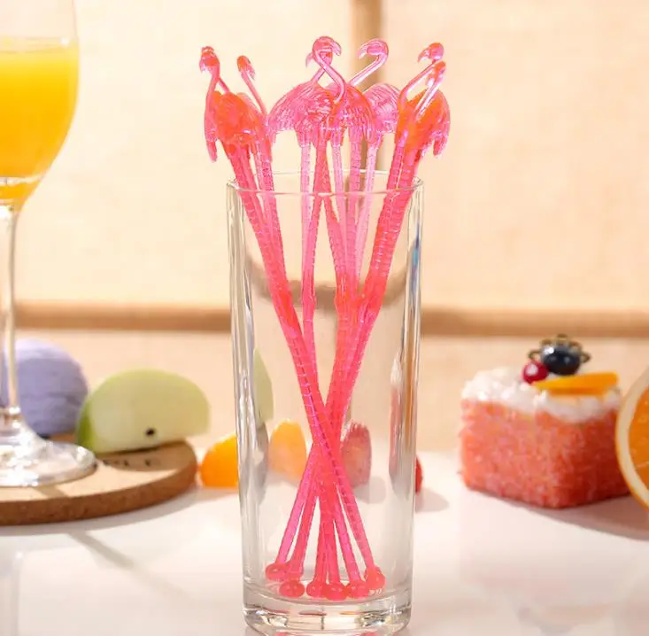 Flamingo Shape Disposable Swizzle Stick Milk Tea Coffee Plastic Stirring Sticks Creative Muddler Cartoon Cute Pink SN3856
Flamingo Shape Disposable Swizzle Stick Milk Tea Coffee Plastic Stirring Sticks Creative Muddler Cartoon Cute Pink SN3856