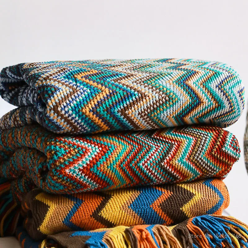 Bohemian Clan Wind Blanket Nordic Thick Blanket Air Conditioning Napping Blanket Bed End Blanket Sofa Blanket, Spring and Autumn
Bohemian Clan Wind Blanket Nordic Thick Blanket Air Conditioning Napping Blanket Bed End Blanket Sofa Blanket, Spring and Autumn