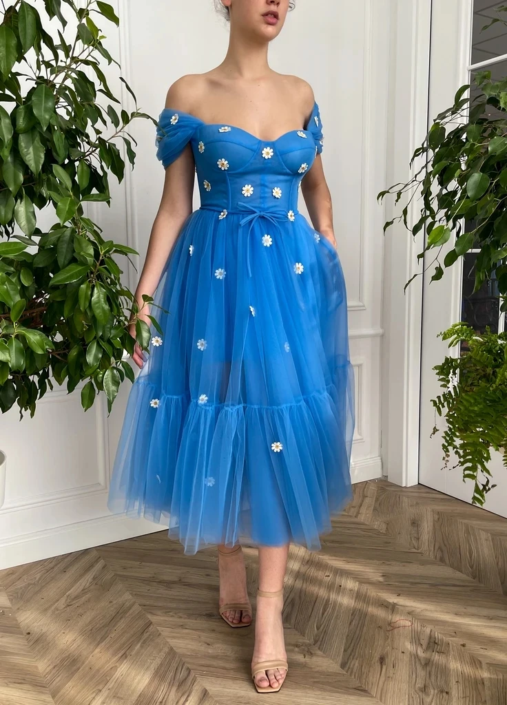Royal Blue Moroccan Prom Dresses A-line Off The Shoulder Tea Length Tulle Backless Robe De Soiree Prom Gown Evening Dresses
Royal Blue Moroccan Prom Dresses A-line Off The Shoulder Tea Length Tulle Backless Robe De Soiree Prom Gown Evening Dresses