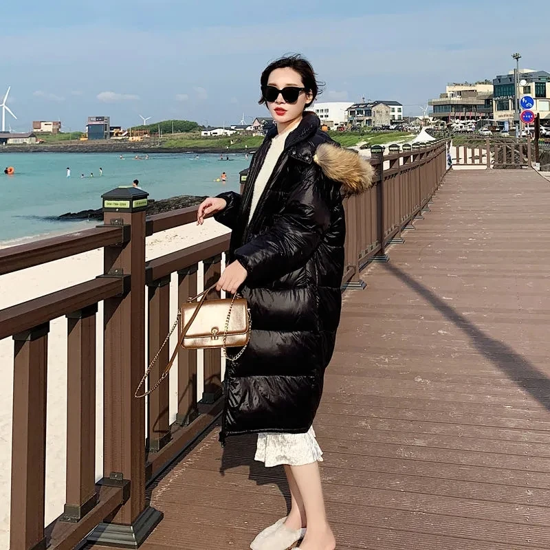 Nice Pop Women's Parkas Thicken Long Down Padded Coat Women's Overcoat Korean Loose Winter Big Fur Collar Coat Padded Jacket
Nice Pop Women's Parkas Thicken Long Down Padded Coat Women's Overcoat Korean Loose Winter Big Fur Collar Coat Padded Jacket