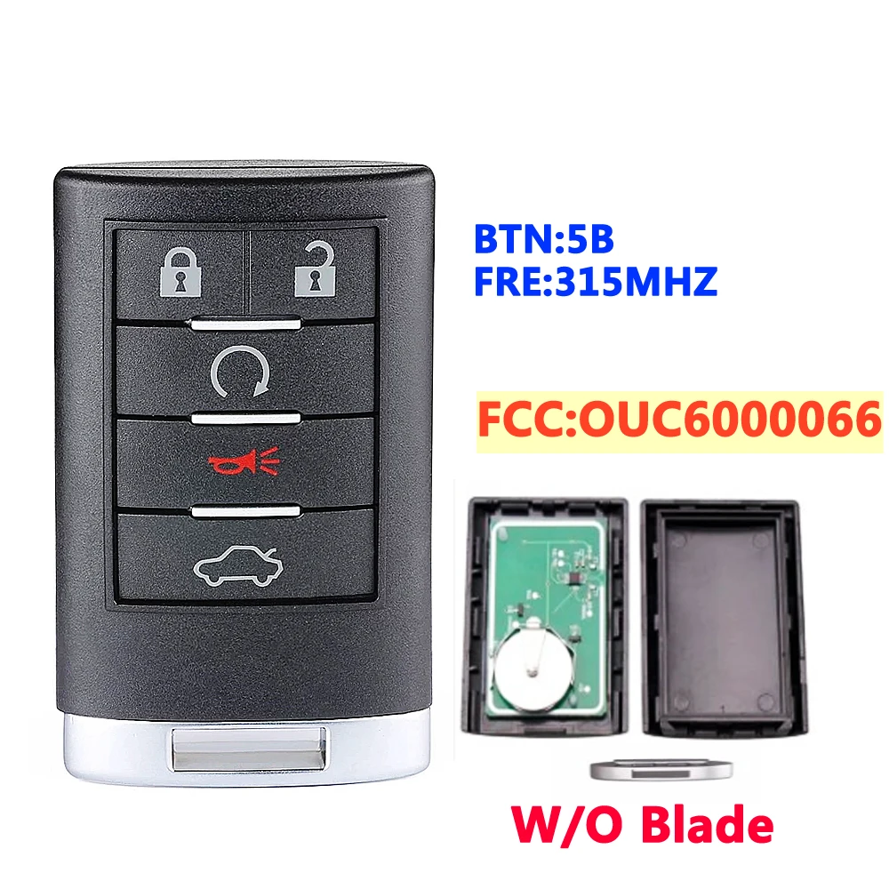 XNRKEY 5 Button - FOB for Cadillac DTS STS SRX CTS Escalade ESV EXT OUC6000066
XNRKEY 5 Button - FOB for Cadillac DTS STS SRX CTS Escalade ESV EXT OUC6000066