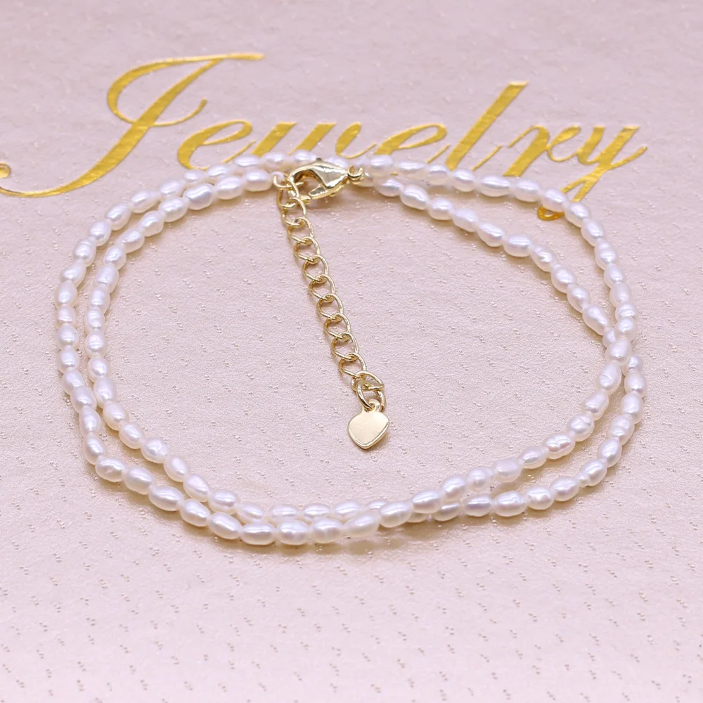 High Quality Gift Natural Fresh Water AA Pearl Necklace Rice Bead Bracelet For Women's Party Wedding Elegant Accessories Gift
High Quality Gift Natural Fresh Water AA Pearl Necklace Rice Bead Bracelet For Women's Party Wedding Elegant Accessories Gift