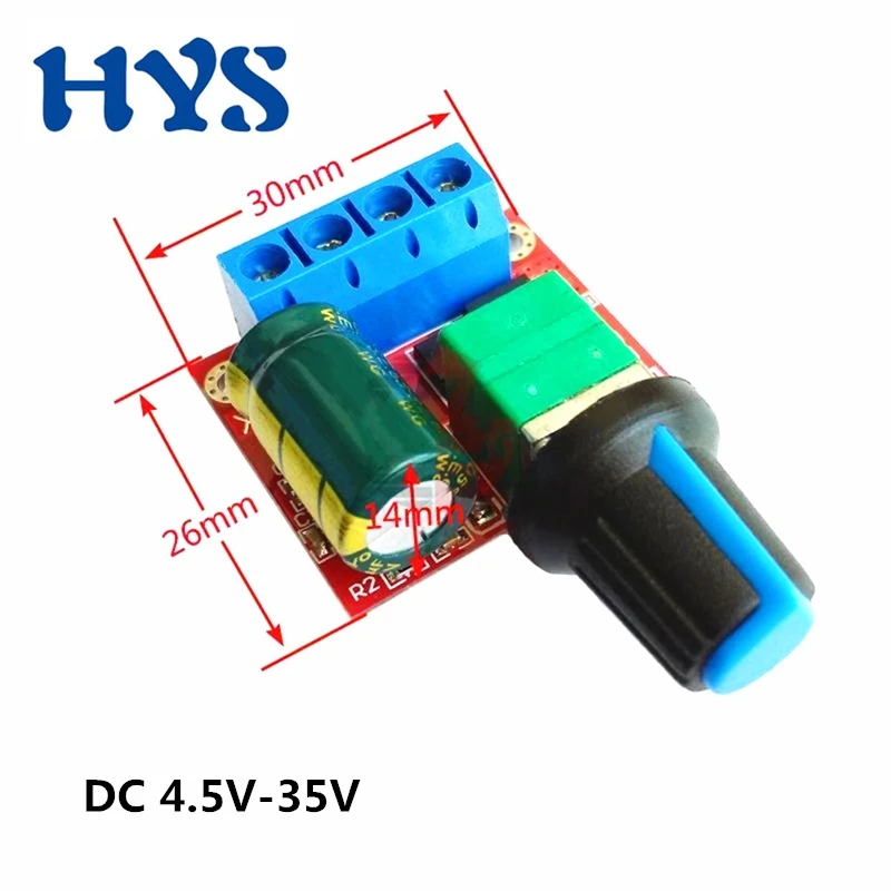DC 4.5V-35V 5A 90W PWM Motor Speed Controller Electric DC 6V 12V 18V 24V Mini Moteur Adjustable Governor Switch Drive Module 
DC 4.5V-35V 5A 90W PWM Motor Speed Controller Electric DC 6V 12V 18V 24V Mini Moteur Adjustable Governor Switch Drive Module