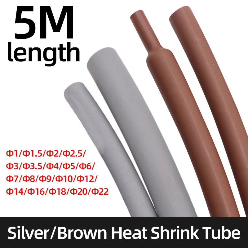 5 METERS/LOT Grey and brown Heat Shrink Heatshrink Tubing Tube Sleeving Wrap Wire Sell DIY Connector Repair
5 METERS/LOT Grey and brown Heat Shrink Heatshrink Tubing Tube Sleeving Wrap Wire Sell DIY Connector Repair