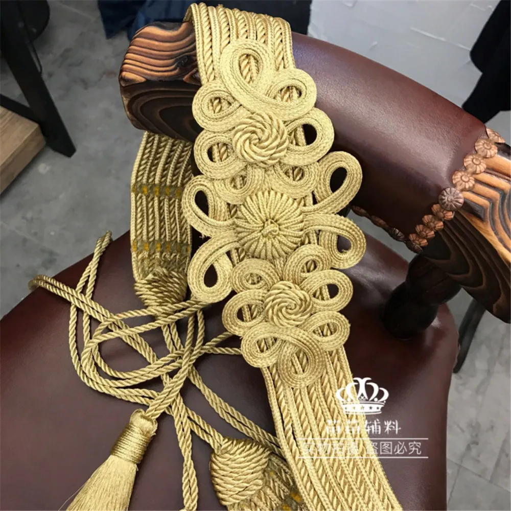 as how Handmade lace hand-woven ribbon golden belt, military uniforms, dresses, dance clothes, decorative buckles
as how Handmade lace hand-woven ribbon golden belt, military uniforms, dresses, dance clothes, decorative buckles