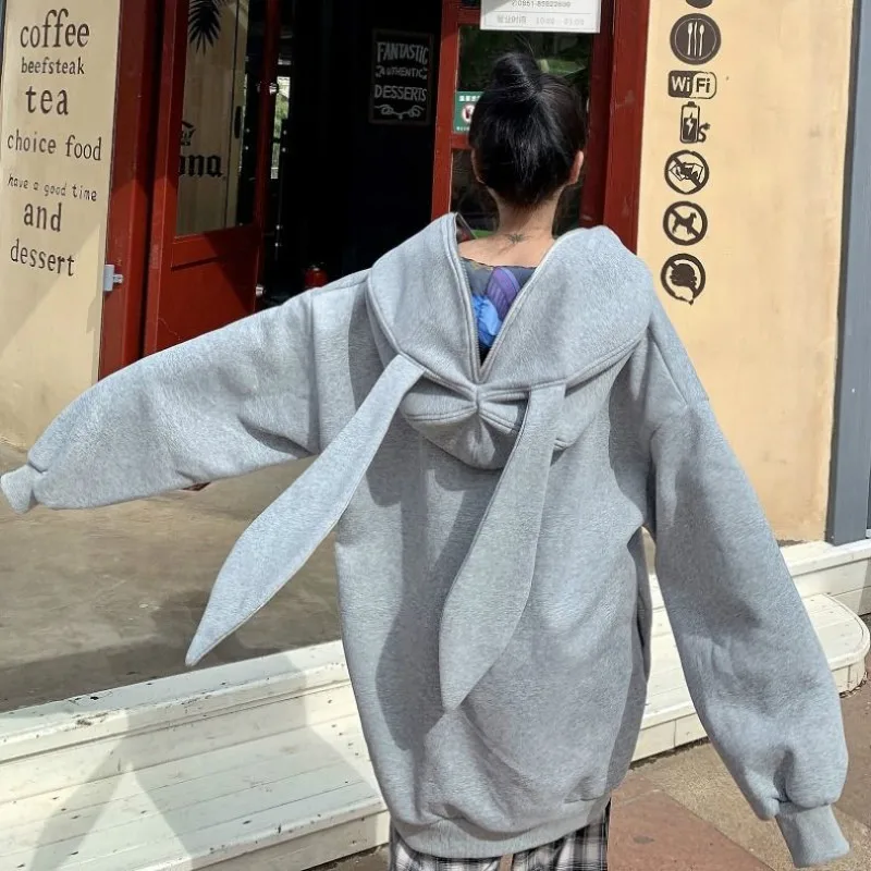 Harajuku Kawaii Bunny Ears Hoodie Women Fashion Top SPring Korea Oversized Loose Thick Zipper Sweatshirt Schoolgirl Cute Clothes
Harajuku Kawaii Bunny Ears Hoodie Women Fashion Top SPring Korea Oversized Loose Thick Zipper Sweatshirt Schoolgirl Cute Clothes
