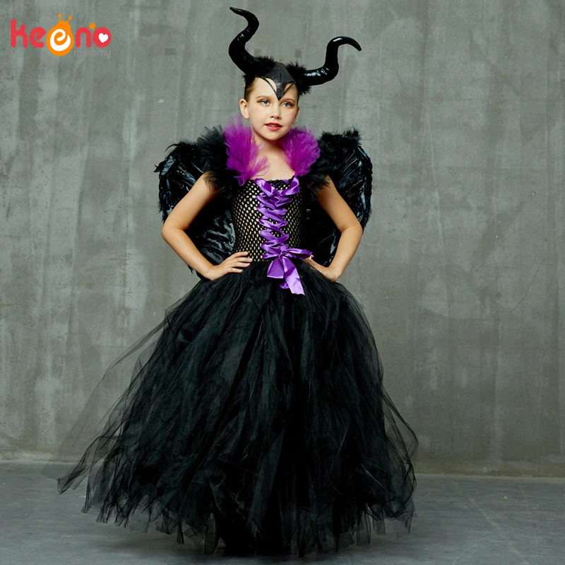 Детское черное платье-пачка Evil Queen, маскарадный костюм злодея с рогами и крыльями, Хэллоуин, костюм ведьмы для косплея
Детское черное платье-пачка Evil Queen, маскарадный костюм злодея с рогами и крыльями, Хэллоуин, костюм ведьмы для косплея