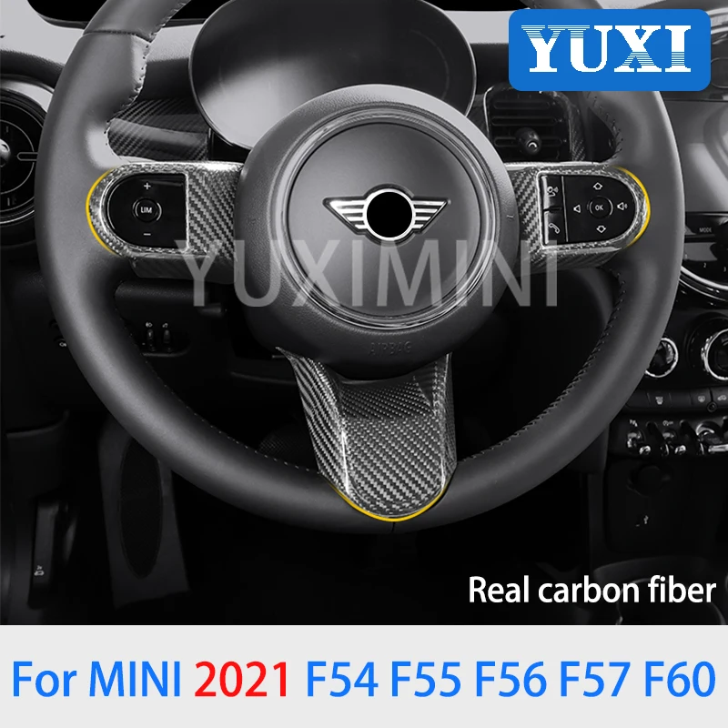 3 Pcs Car Steering Wheel Decoration Real Carbon Fiber Shell For BMW MINI 2021 ONE Cooper S F54 F55 F56 F57 F60 Interior Stickers
3 Pcs Car Steering Wheel Decoration Real Carbon Fiber Shell For BMW MINI 2021 ONE Cooper S F54 F55 F56 F57 F60 Interior Stickers