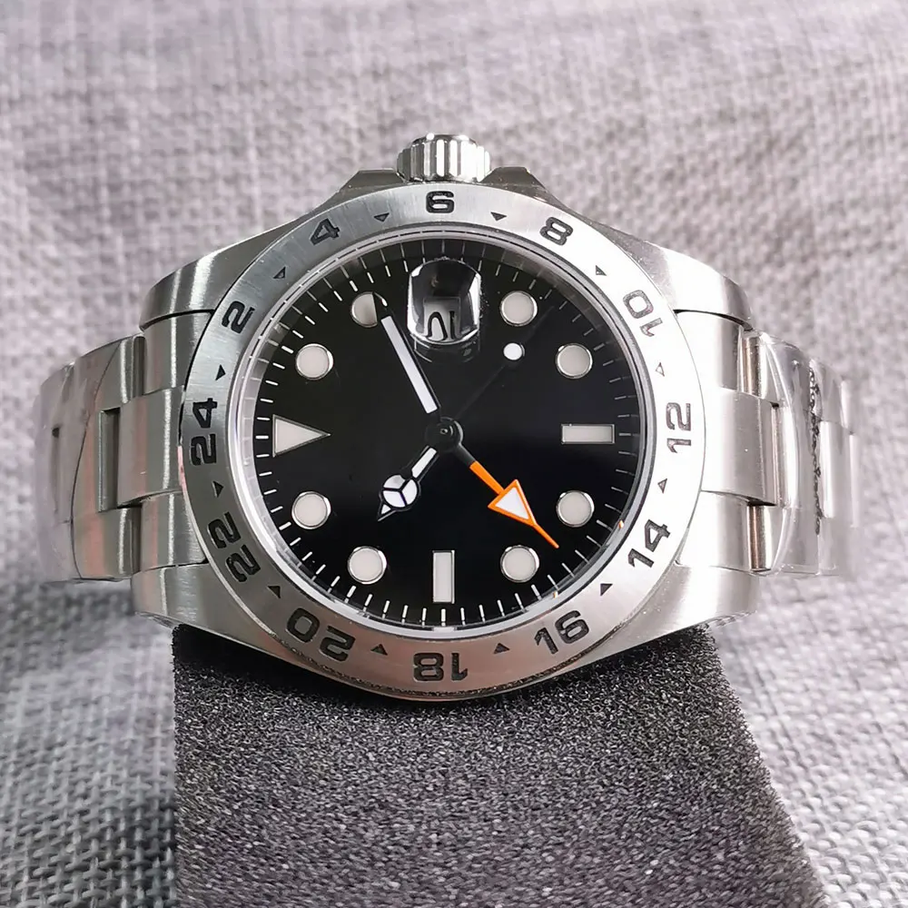 New Men Watch Self Winding Mechanical GMT Date Brushed Oyster Bracelet Screw Back Flat Front Sapphire Glass
New Men Watch Self Winding Mechanical GMT Date Brushed Oyster Bracelet Screw Back Flat Front Sapphire Glass