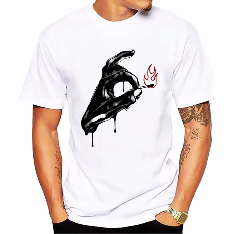 Funny Hand Holding A Lit Match Print Tshirt Men Summer Tops White T-Shirt Homme Hip Hop Harajuku Shirt Wholesale Streetwear
Funny Hand Holding A Lit Match Print Tshirt Men Summer Tops White T-Shirt Homme Hip Hop Harajuku Shirt Wholesale Streetwear