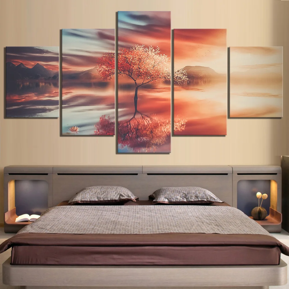 Wall Art Canvas Paintings 5 Piece HD Picture Nature Scenery Mountain Paintings Lake Forest Poster Artwork Modern for Home Decor
Wall Art Canvas Paintings 5 Piece HD Picture Nature Scenery Mountain Paintings Lake Forest Poster Artwork Modern for Home Decor