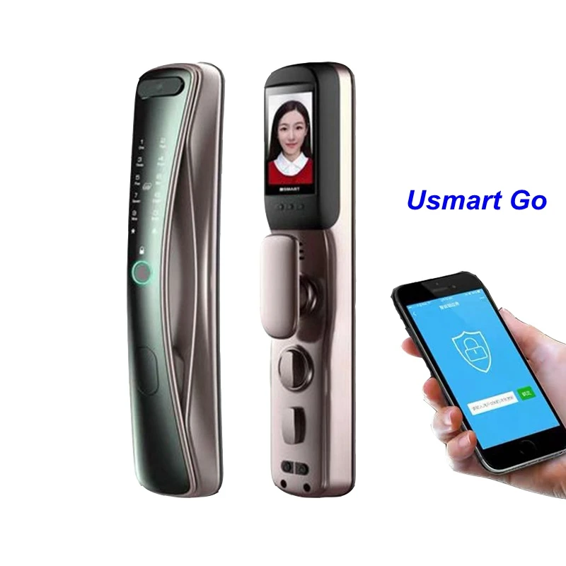 Smart Door Lock With Eye Camera Wifi Biometric Fingerprint Security Password Locks Key IC Card Electronic Lock With Cylinder
Smart Door Lock With Eye Camera Wifi Biometric Fingerprint Security Password Locks Key IC Card Electronic Lock With Cylinder