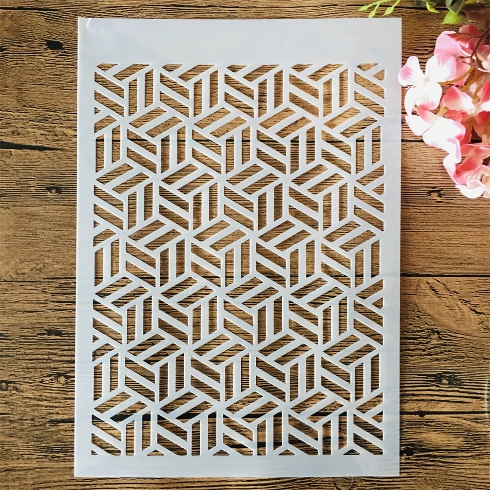 A4 29cm 3D Cube Geometry DIY Layering Stencils Wall Painting Scrapbook Coloring Embossing Album Decorative Template
A4 29cm 3D Cube Geometry DIY Layering Stencils Wall Painting Scrapbook Coloring Embossing Album Decorative Template