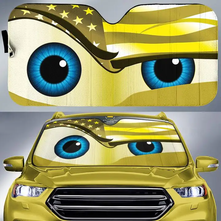 Drop Ship Sunshade Yellow USA Flag Eyes Cartoon Car Windshield Sunshad Foldable Auto Interior Decor Keep Your Vehicle Cool UV
Drop Ship Sunshade Yellow USA Flag Eyes Cartoon Car Windshield Sunshad Foldable Auto Interior Decor Keep Your Vehicle Cool UV