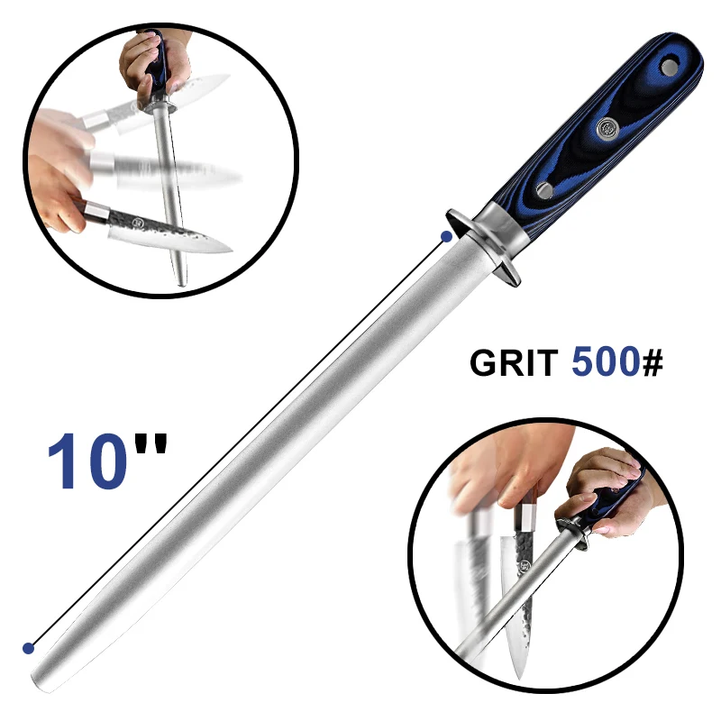 10 Inch Knife Sharpener Diamond Sharpener Rod Kitchen Knife Accessories Sharpening Stick Stainless Steel Sharpener Stone Tools
10 Inch Knife Sharpener Diamond Sharpener Rod Kitchen Knife Accessories Sharpening Stick Stainless Steel Sharpener Stone Tools