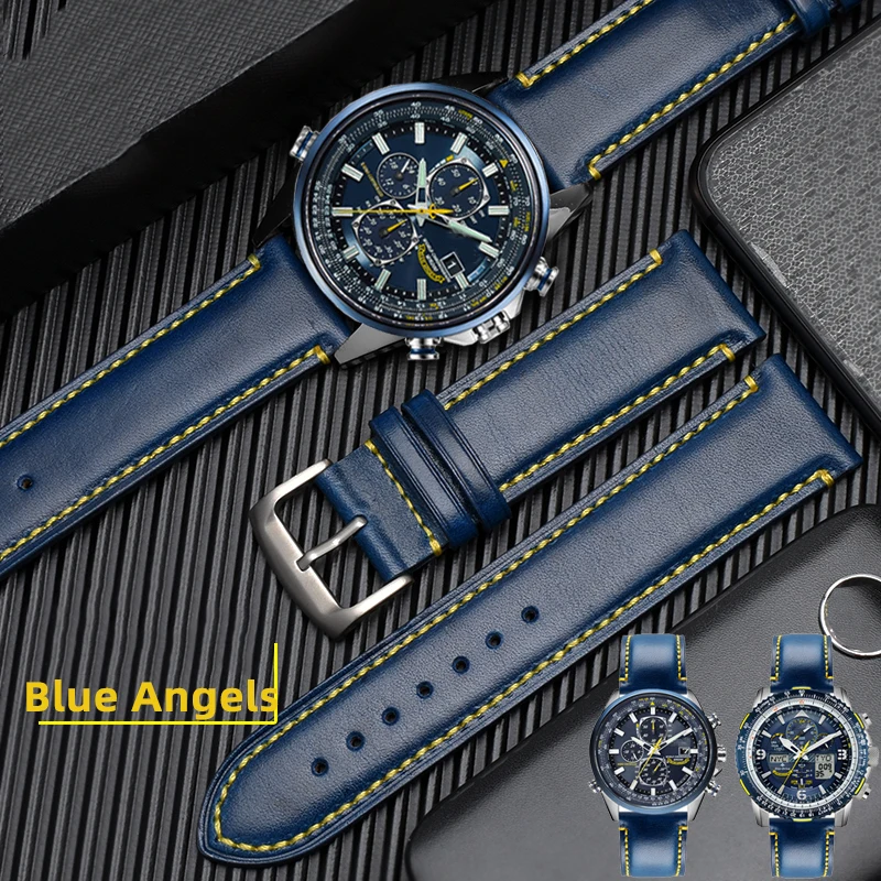 For Citizen AT8020 JY8078 blue wristband genuine leather strap 22mm 23mm blue Watch Band with folding buckle bracelet
For Citizen AT8020 JY8078 blue wristband genuine leather strap 22mm 23mm blue Watch Band with folding buckle bracelet