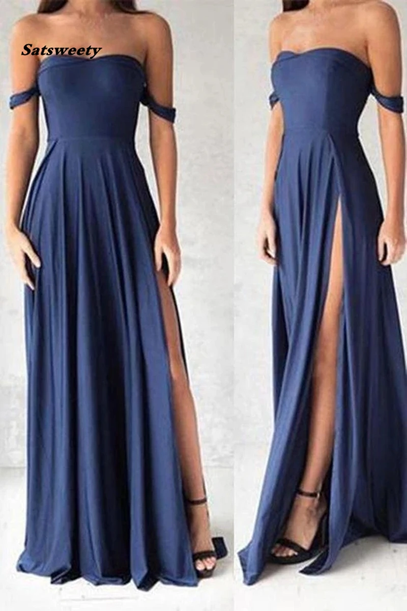 2024 Charming Sexy Off Shoulder Chiffon Evening Gowns A-Line Scoop Side Slit Prom Dresses
2024 Charming Sexy Off Shoulder Chiffon Evening Gowns A-Line Scoop Side Slit Prom Dresses