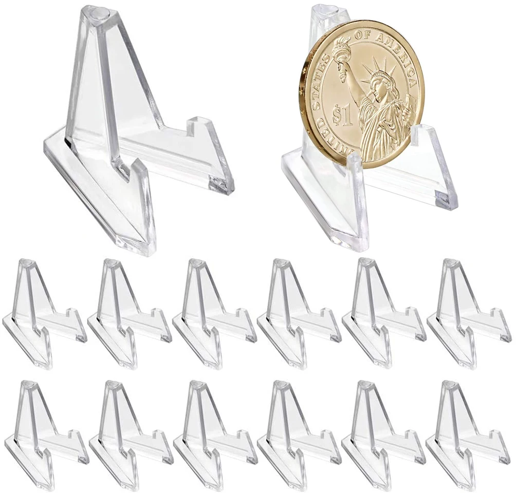 20/50Pcs Acrylic Coin Display Stand Small Easel for Commemorative Coin Capsule Medal Holder Rack Casino Chips Pocket Watches
20/50Pcs Acrylic Coin Display Stand Small Easel for Commemorative Coin Capsule Medal Holder Rack Casino Chips Pocket Watches