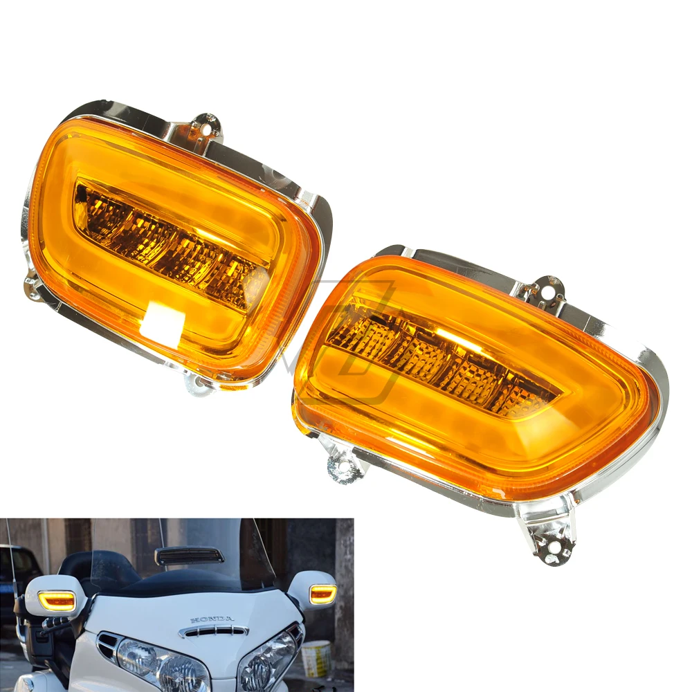 LED Motorcycle Front Side Turn Signal Lights Blinker Case for Honda Goldwing GL1800 GL 1800 2001-2017 F6B 2013-2018
LED Motorcycle Front Side Turn Signal Lights Blinker Case for Honda Goldwing GL1800 GL 1800 2001-2017 F6B 2013-2018
