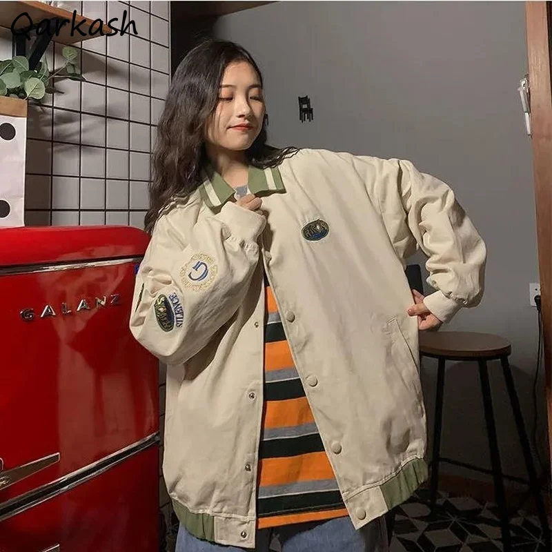 Autumn Newest Jackets Women Patchwork Turn-down Collar Single Breasted Bf Teens Harajuku Korean Style Cool Chic Fashion Outwear
Autumn Newest Jackets Women Patchwork Turn-down Collar Single Breasted Bf Teens Harajuku Korean Style Cool Chic Fashion Outwear