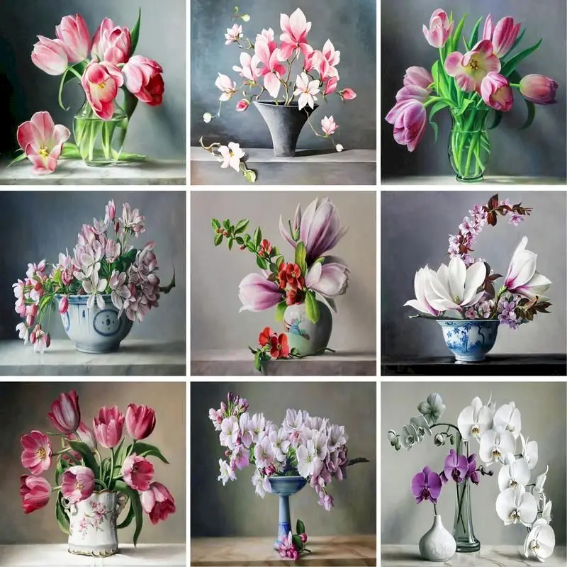 GATYZTORY DIY Frame Painting By Numbers Flowers Oil Paints Kits For Adults Acrylic Paint Canvas Wall Art Home Decor Artcraft
GATYZTORY DIY Frame Painting By Numbers Flowers Oil Paints Kits For Adults Acrylic Paint Canvas Wall Art Home Decor Artcraft
