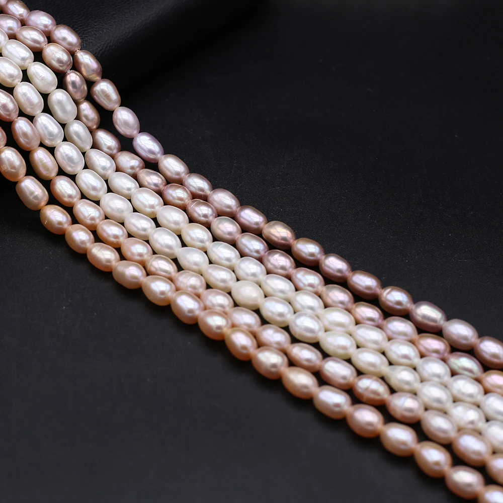 Natural Fresh Water White Purple Pearl Beads Rice Shape 5-6mm DIY for Jewelry Making Necklaces Accessories Bracelet Earrings
Natural Fresh Water White Purple Pearl Beads Rice Shape 5-6mm DIY for Jewelry Making Necklaces Accessories Bracelet Earrings