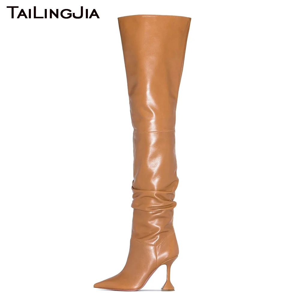 Latest Elegant Women Pointed Toe Brown Boots High Heel Thigh High Boot Ladies Over the Knee Boots Plus Size Party Evening Shoes
Latest Elegant Women Pointed Toe Brown Boots High Heel Thigh High Boot Ladies Over the Knee Boots Plus Size Party Evening Shoes