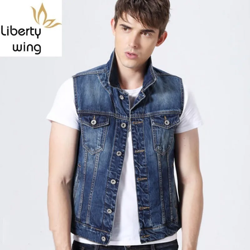 Waistcoat Men Korean Fahsion Casual Hot Sale Sleeveless Slim Fit Denim Jackets Single Breasted Pocket Motor Calca Masculina
Waistcoat Men Korean Fahsion Casual Hot Sale Sleeveless Slim Fit Denim Jackets Single Breasted Pocket Motor Calca Masculina