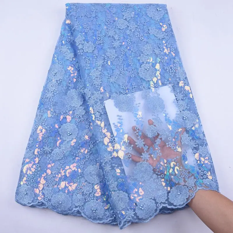 Sky Blue African Sequins Lace Fabric 2022 High Quality Lace Tulle French Lace Fabric With Sequins Nigerian Mesh Dress Lace S1956
Sky Blue African Sequins Lace Fabric 2022 High Quality Lace Tulle French Lace Fabric With Sequins Nigerian Mesh Dress Lace S1956