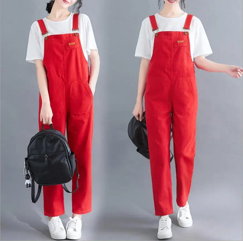 Red Denim Jumpsuits Jeans For Women Bib Denim Pants Overalls Jumpsuits Woman Casual Pockets Long Loose Boyfriend Denim Rompers
Red Denim Jumpsuits Jeans For Women Bib Denim Pants Overalls Jumpsuits Woman Casual Pockets Long Loose Boyfriend Denim Rompers