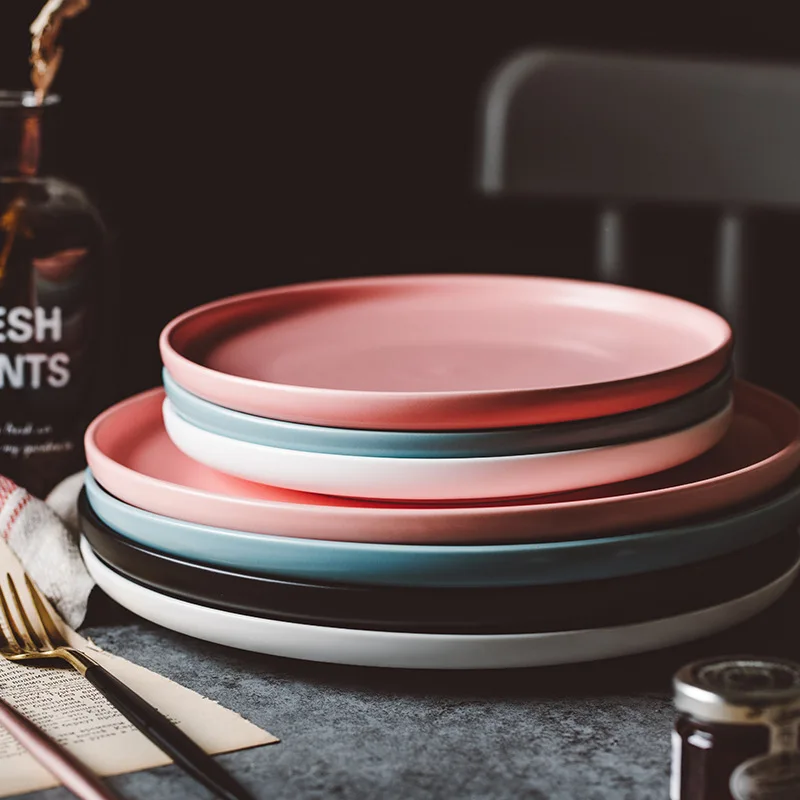 Shooting Photography Food Tableware Solid Color Ceramic Plates Simple & creativity Beef Plate Round Dessert Dish Salad Dishes
Shooting Photography Food Tableware Solid Color Ceramic Plates Simple & creativity Beef Plate Round Dessert Dish Salad Dishes