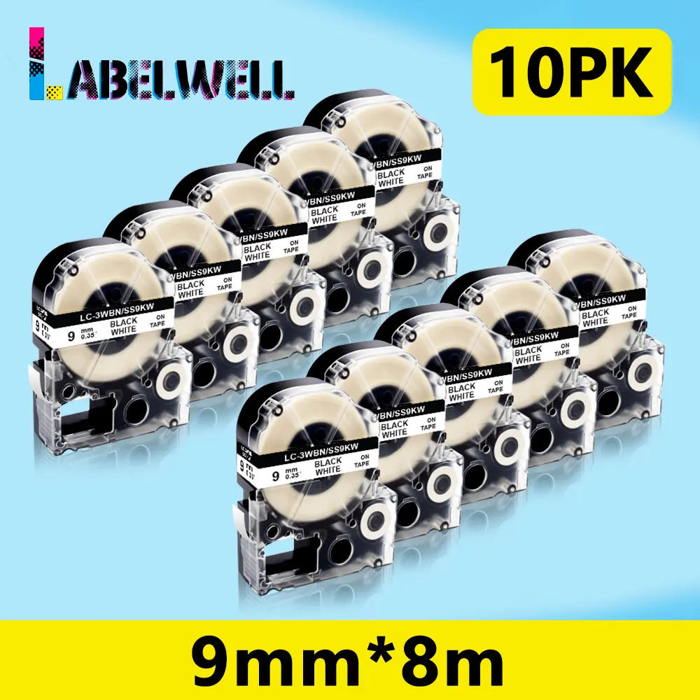Этикетка для Epson SS9KW LC-3WBN, черное на белом, 9 мм, для kingjim, Epson label Mkaer LW-300 LW-400 LW-K400
Этикетка для Epson SS9KW LC-3WBN, черное на белом, 9 мм, для kingjim, Epson label Mkaer LW-300 LW-400 LW-K400