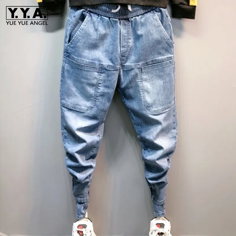 Spring Mens Elastic Waist Jeans Harem Pants Male Joggers Trousers Casual Hip Hop Denim Long Pants Streetwear Ankle Banded Pants
Spring Mens Elastic Waist Jeans Harem Pants Male Joggers Trousers Casual Hip Hop Denim Long Pants Streetwear Ankle Banded Pants