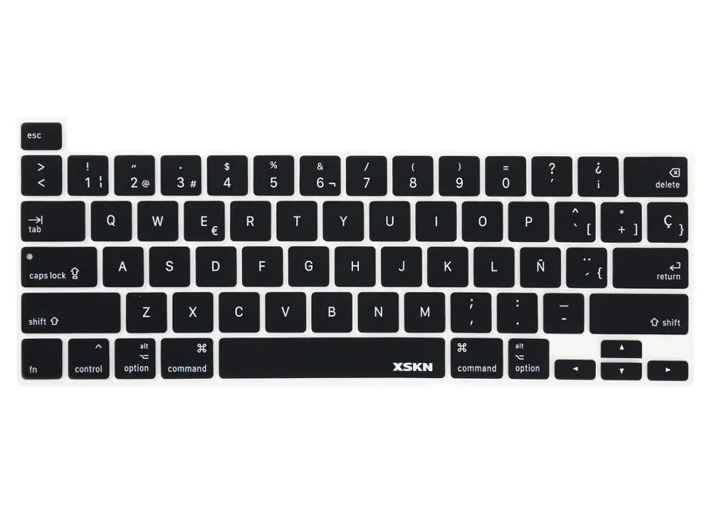 XSKN Spanish Black Silicone Keyboard Cover Skin for A2251 A2289 US Version 2020 New MacBook Pro 13 inch Touch Bar & Touch ID
XSKN Spanish Black Silicone Keyboard Cover Skin for A2251 A2289 US Version 2020 New MacBook Pro 13 inch Touch Bar & Touch ID